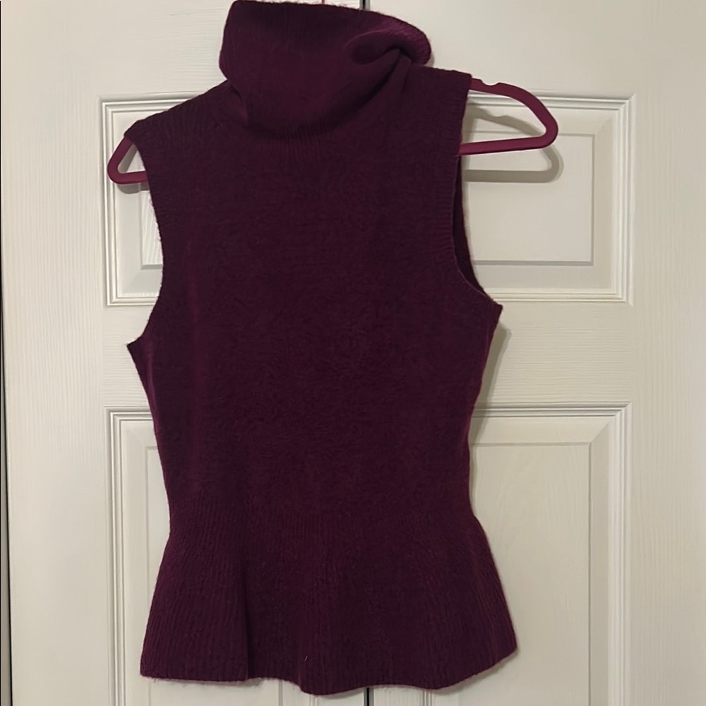 WHBM Sleeveless Turtleneck Sweater - Purple/Plum